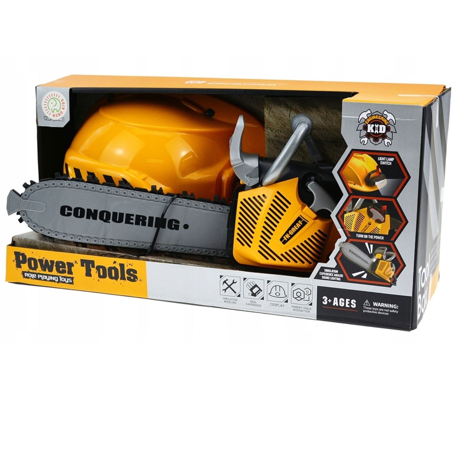 Duża Piła Łańcuchowa spalinowa dzieci ruchomy łańcuch Kask Latarka LED Rodzaj narzędzia piła łańcuchowa