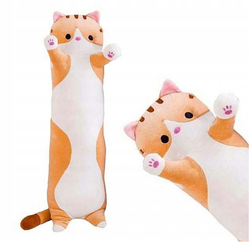 

Długi Kot Miękka Poduszka Maskotka XL Kotek 50 CM