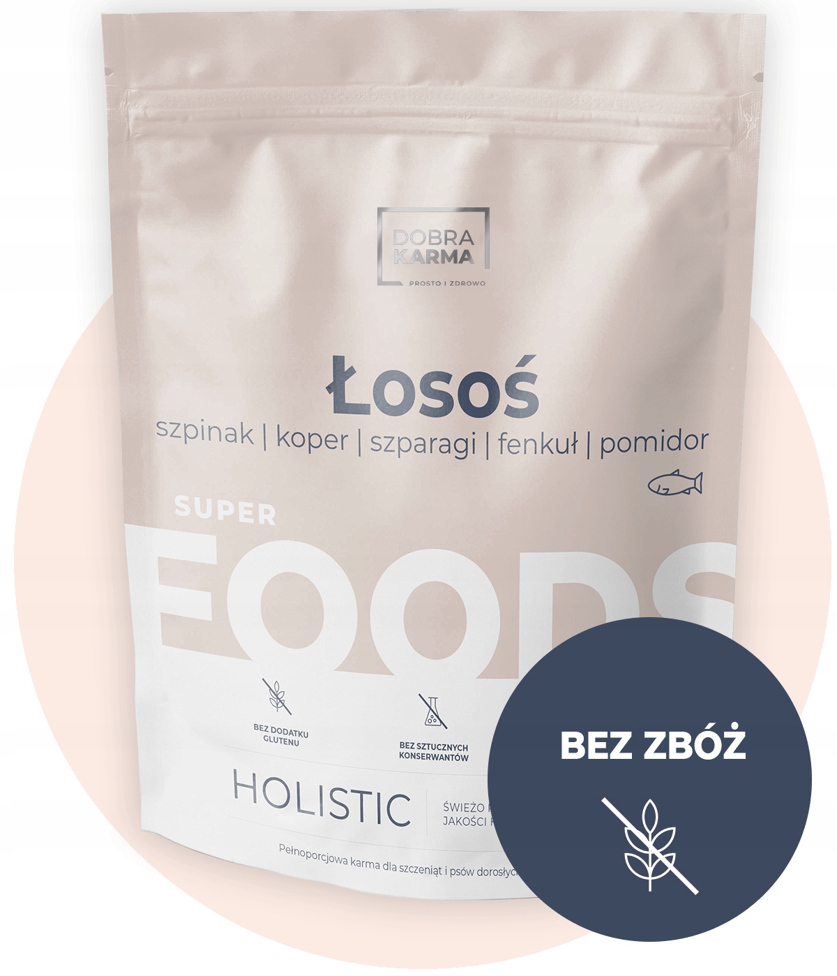 Dobra Krmivo Suché krmivo pro dospělého psa Losos bezobilný alergik 2kg