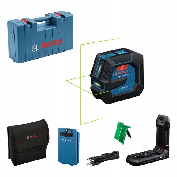 Křížový Laser Zelený Samonivelační Vodováha S Kufrem Bosch