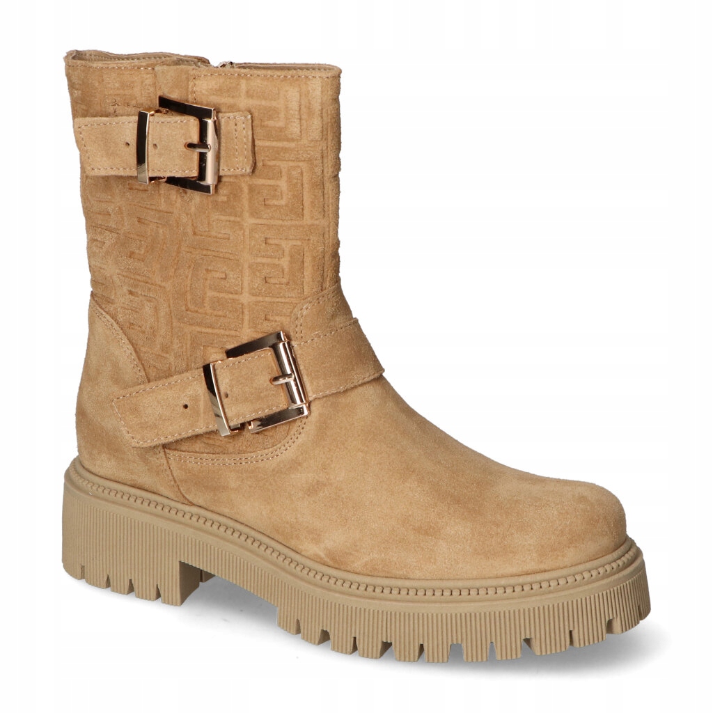 Kotníkové Boty Gamis 6009/H9 Béžová semišová barva 40