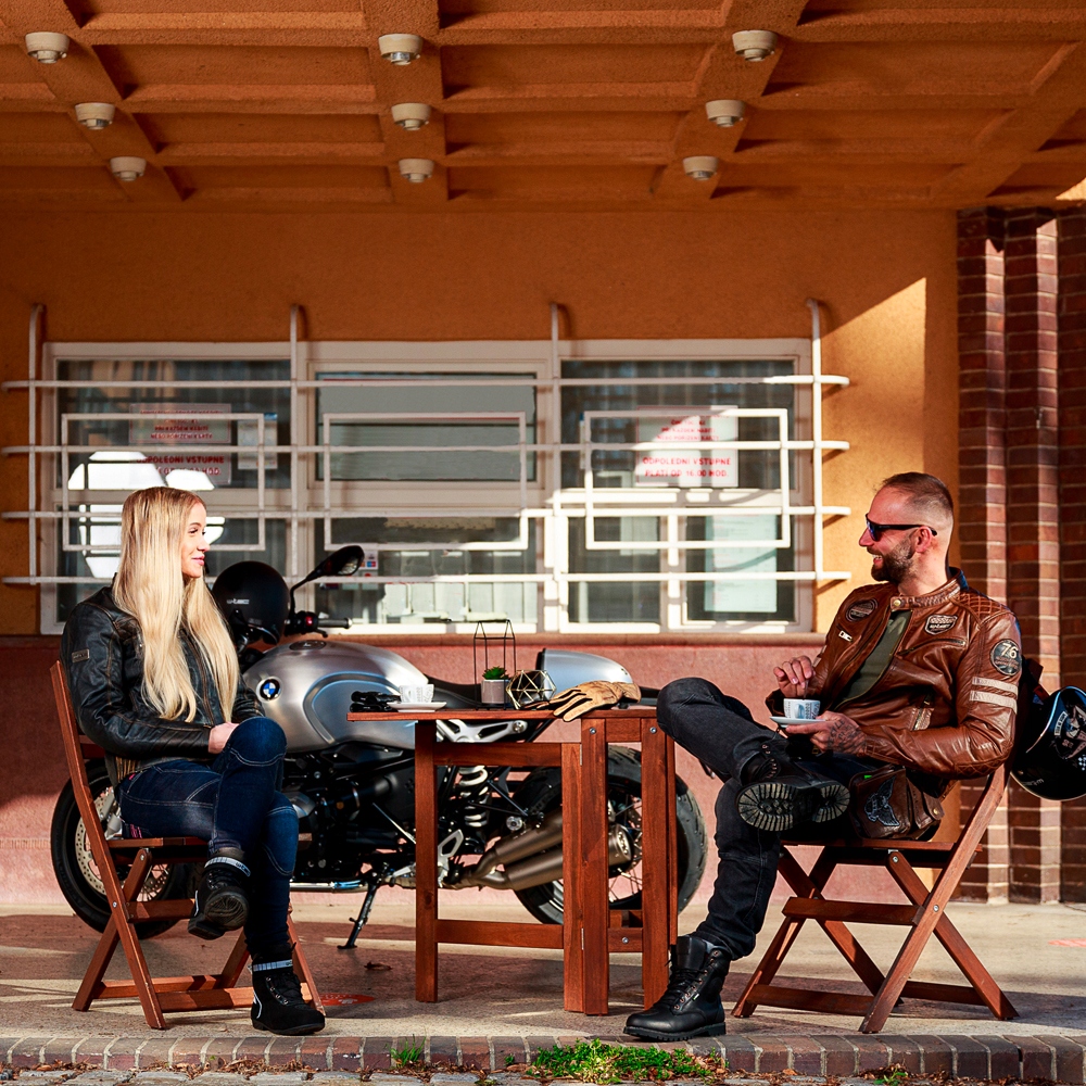 Męska skórzana kurtka motocyklowa W-TEC Milano XXL Rozmiar XXL