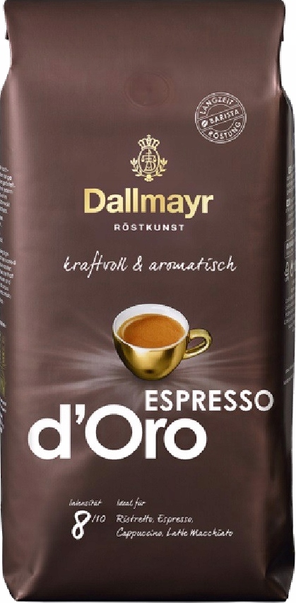 Levně Dallmayr Expresso d'oro Káva Zrnková intenzivní 1000 g