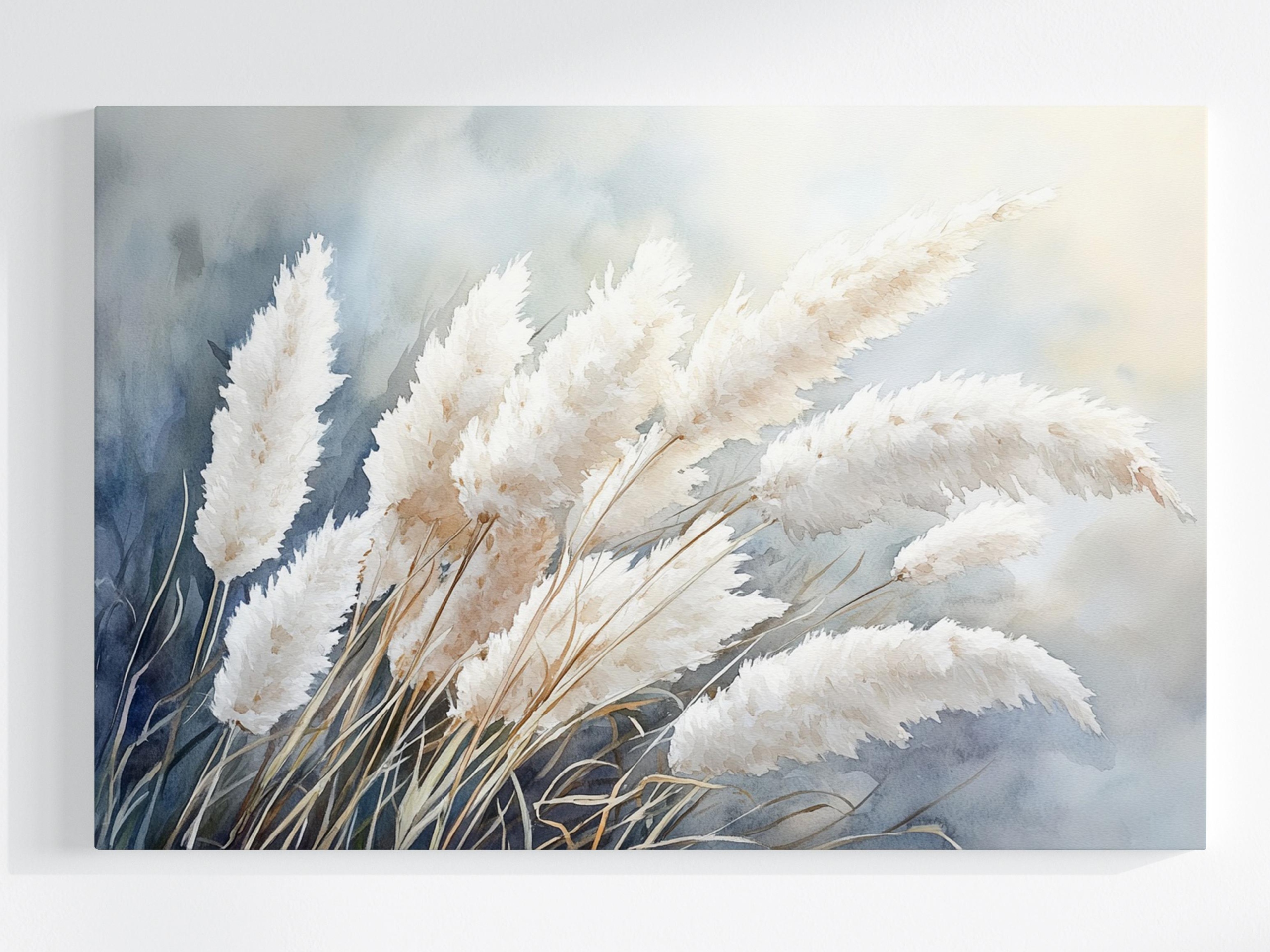 Obraz Na Plátně Canvas Akvarel Příroda Tráva Pampasová 120x80