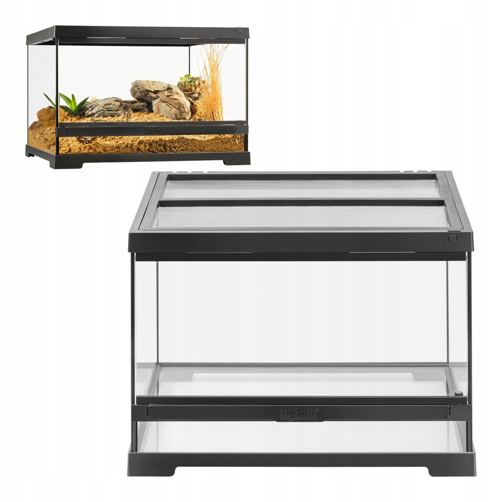 Zaawansowany szklany zbiornik Exo Terra Pro Terrarium S Niskie 45x45x30 cm