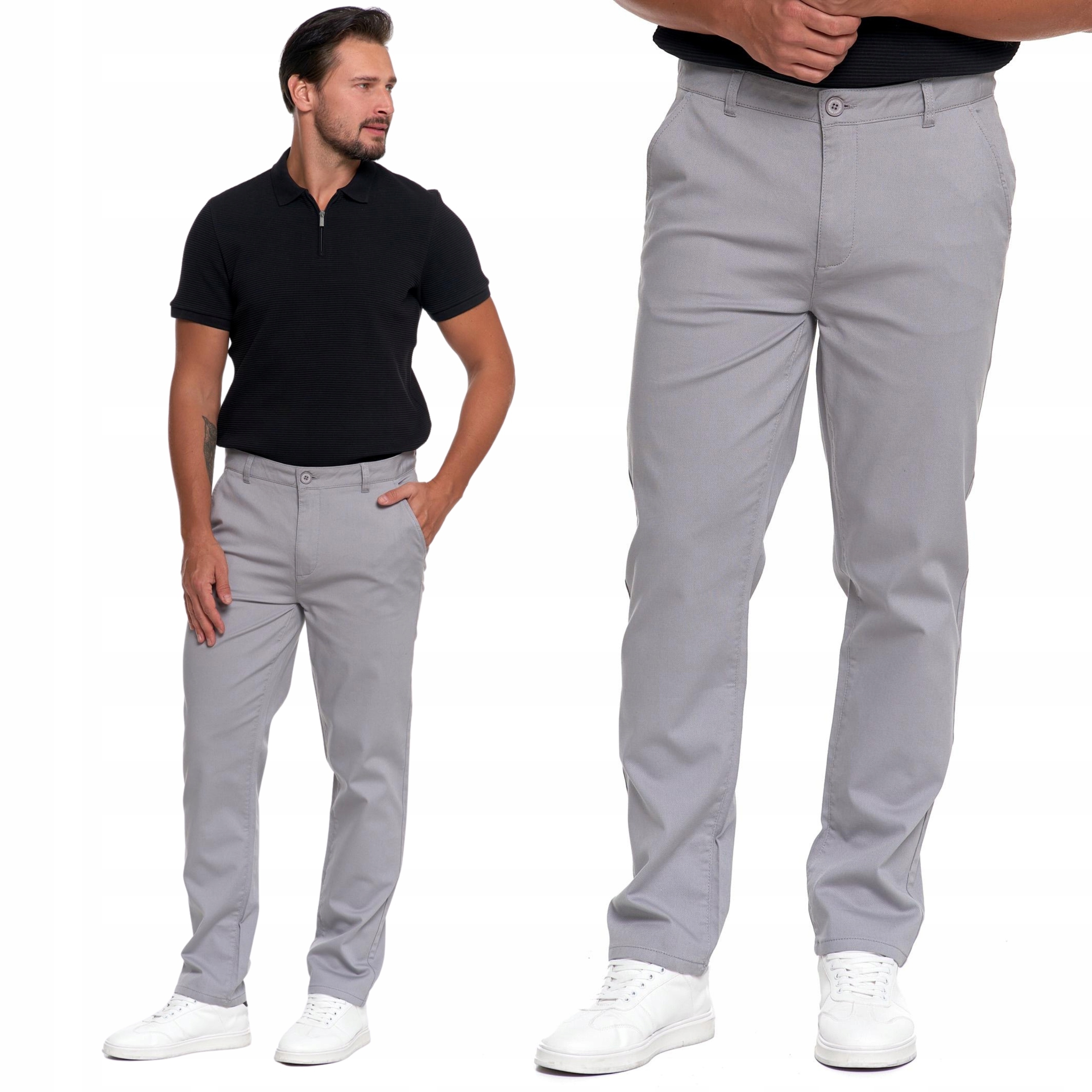 Bavlněné kalhoty Pánské Klasické Chinos Kapsy Elegantní Moraj 32