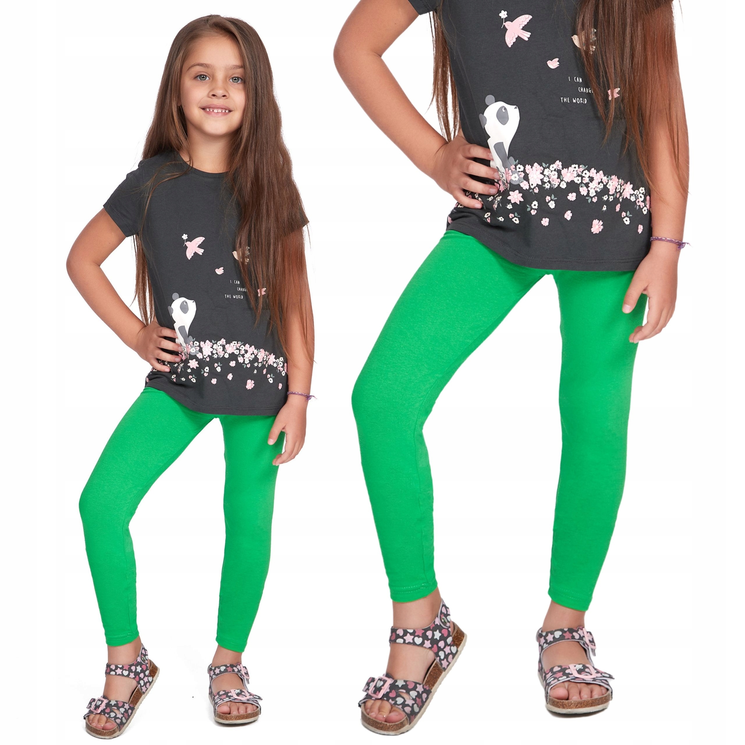 

Legginsy Dziewczęce Getry Dziecięce Zielone 146