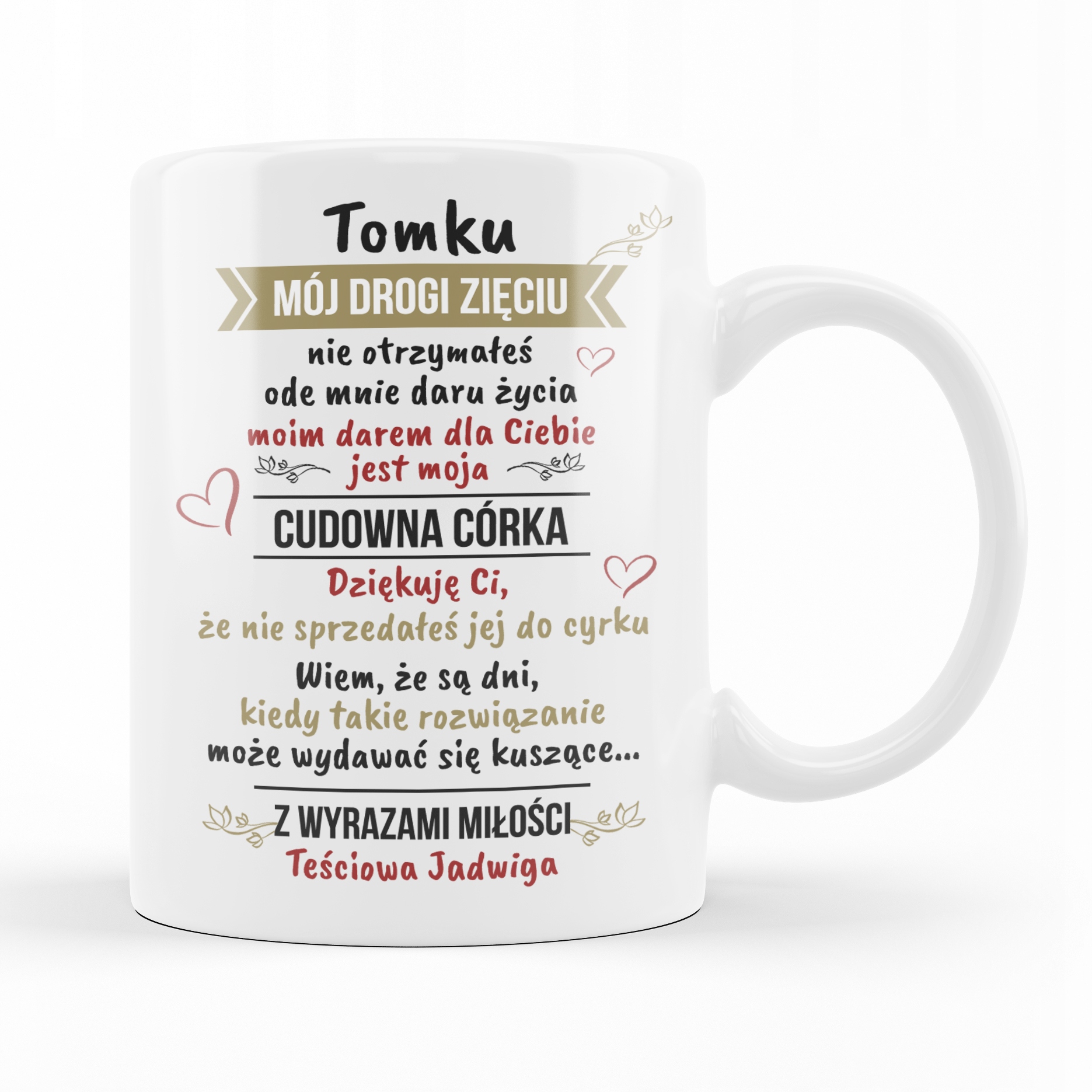 

Kubek Śmieszny Dla Zięcia Ślub Urodziny Na