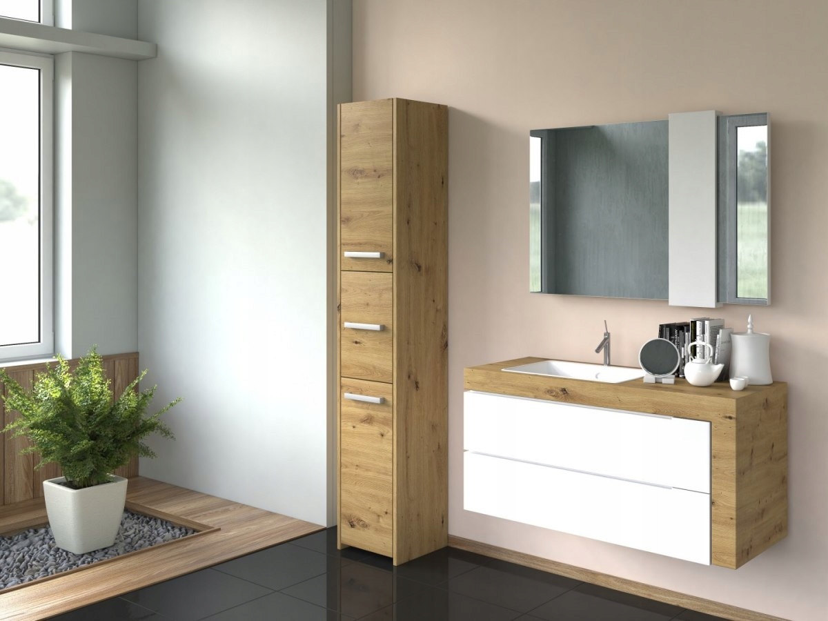 SZAFKA ŁAZIENKOWA REGAŁ SŁUPEK 30CM DĄB ARTISAN Kod producenta SEBIA 33 ARTISAN