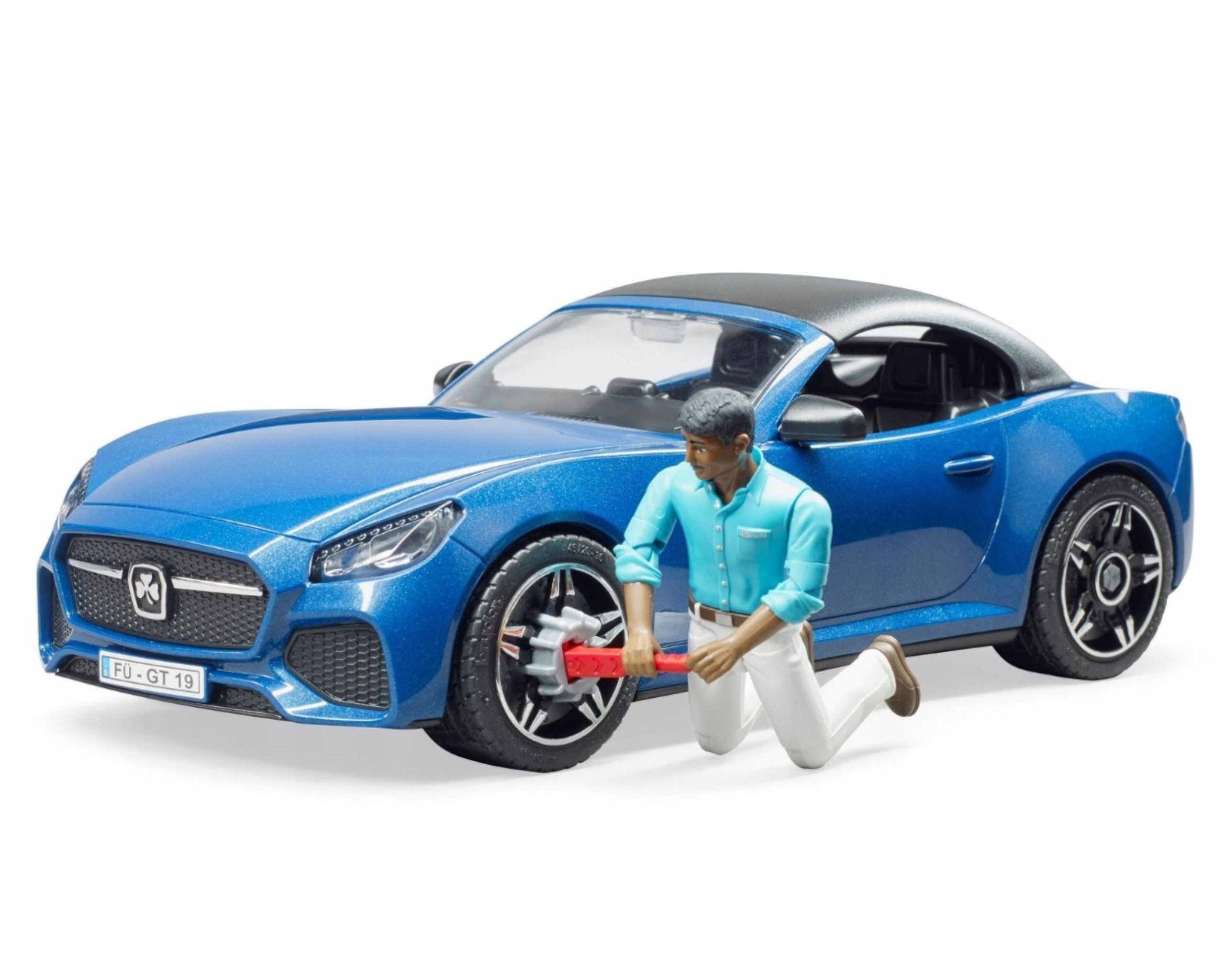 Auto SAMOCHÓD dla DZIECKA z Wyjmowanym Dachem Model AUTO ZABAWKA ROADSTER CABRIO Z FIGURKĄ KIEROWCY