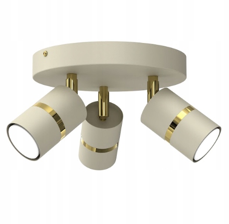 Stropní svítidlo stropní svítidlo Béžová Zlato nastavitelná 3x GU10