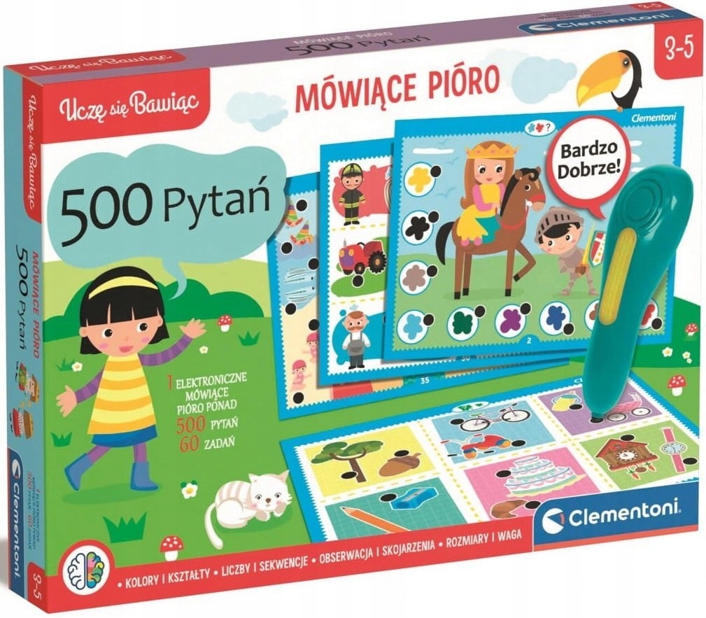 Mówiące Pióro 500 Pytań 50782 Gra Edukacyjna Clementoni 3+