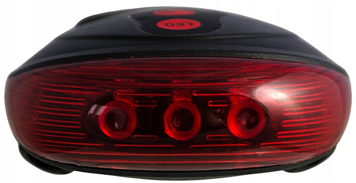 LAMPKA ROWEROWA TYLNA 5 LED TYŁ Z LASEREM 5 TRYBÓW Model Inny