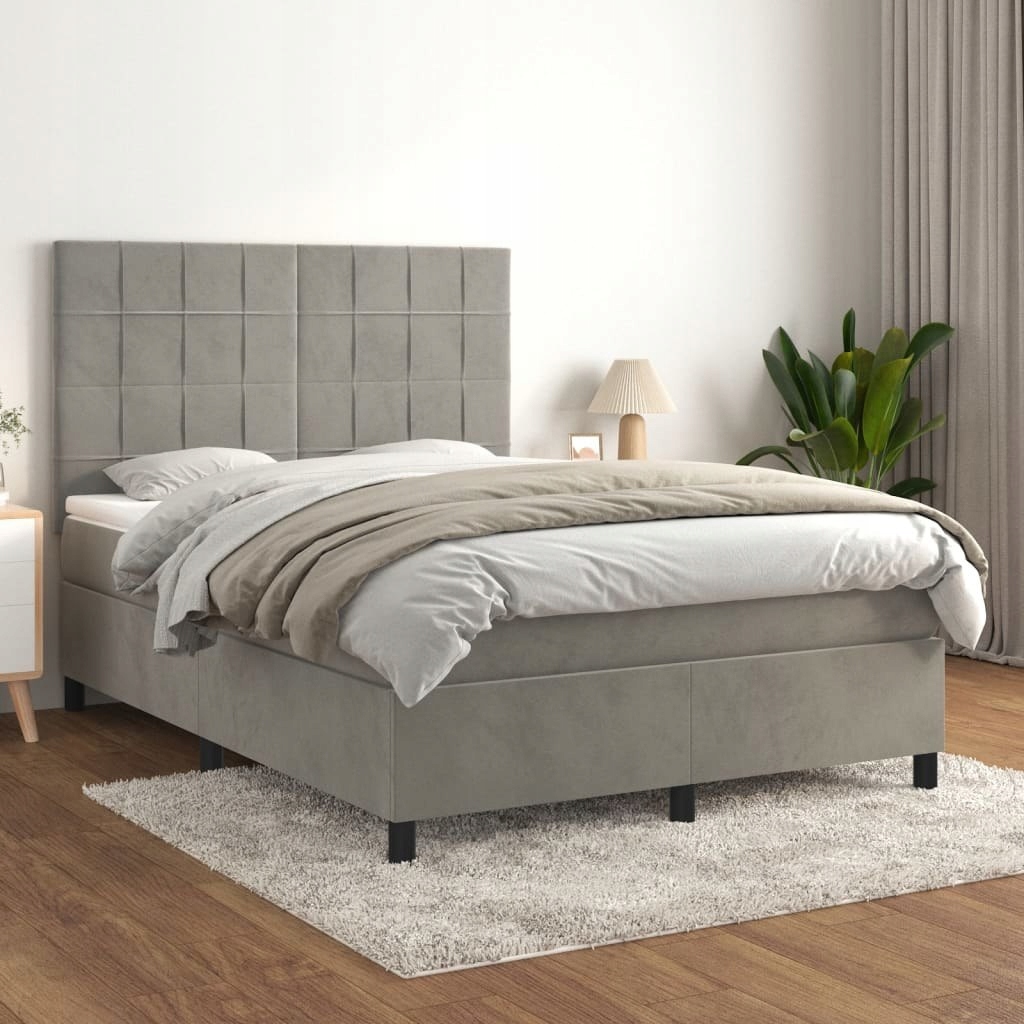 Postel dvoulůžková dřevěná VidaXL 1 240x200 odstíny šedé