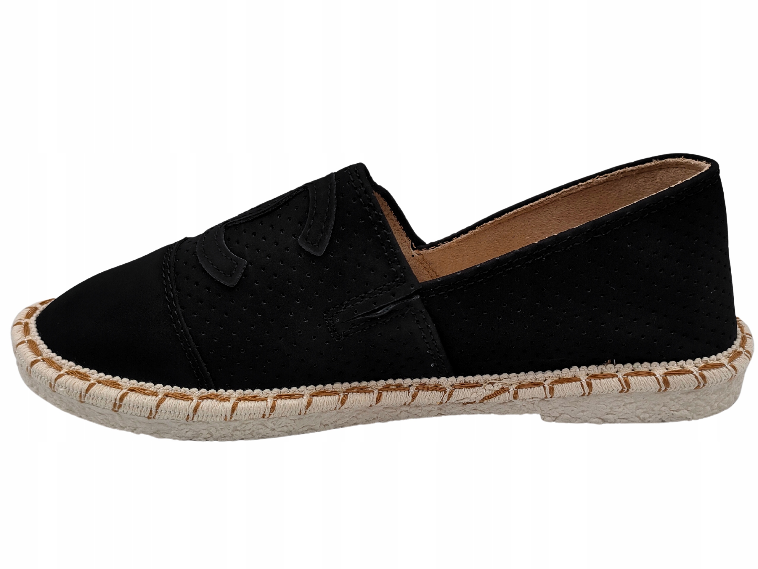 ESPADRYLE DAMSKIE Tenisówki wsuwane trampki LEKKIE czarne r. 40 Kod producenta 2208-21