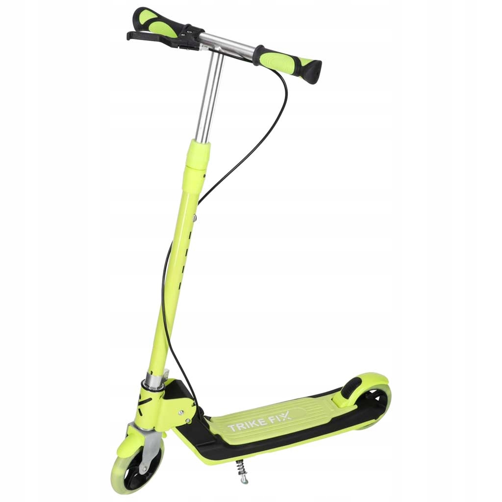 Hulajnoga dwukołowa składana z podwójnym hamulcem zielona Led Trike Fix