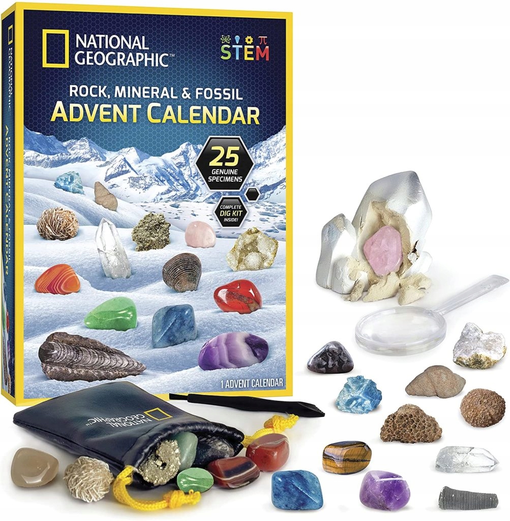 National Geographic Kalendarz adwentowy minerały 12882692803 Allegro.pl
