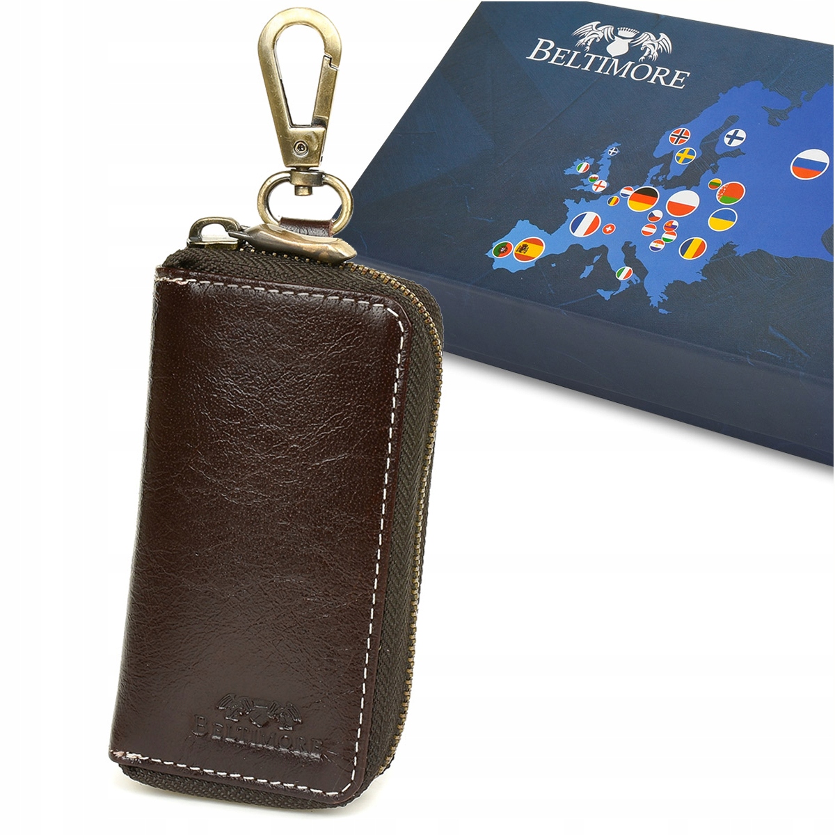 

Etui na klucze premium skórzane kluczówka czarne