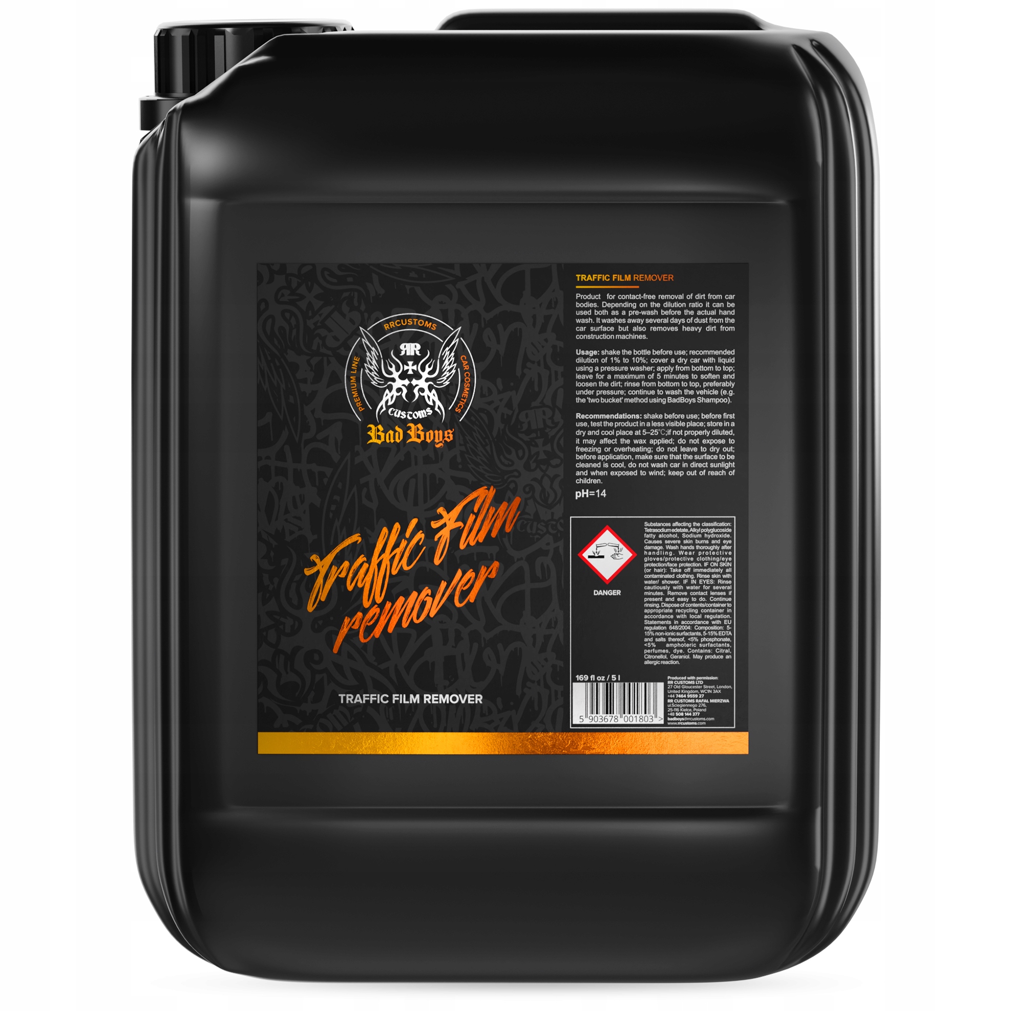 Rr Customs Rrc Bad Boys Traffic Film Remover 5L Tfr Prewash Mycie Wstępne