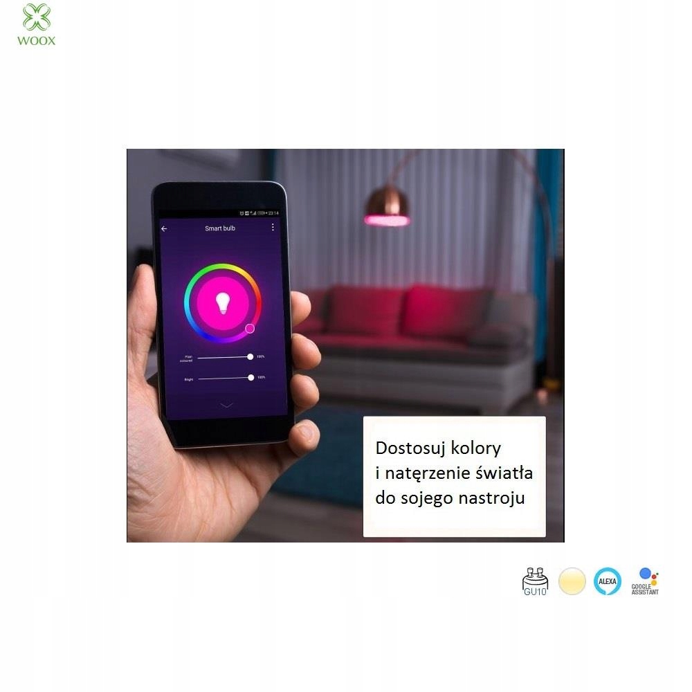 Żarówka Smart Woox Led Wi-Fi Kolorowa Rgbw 4,5W Marka inna