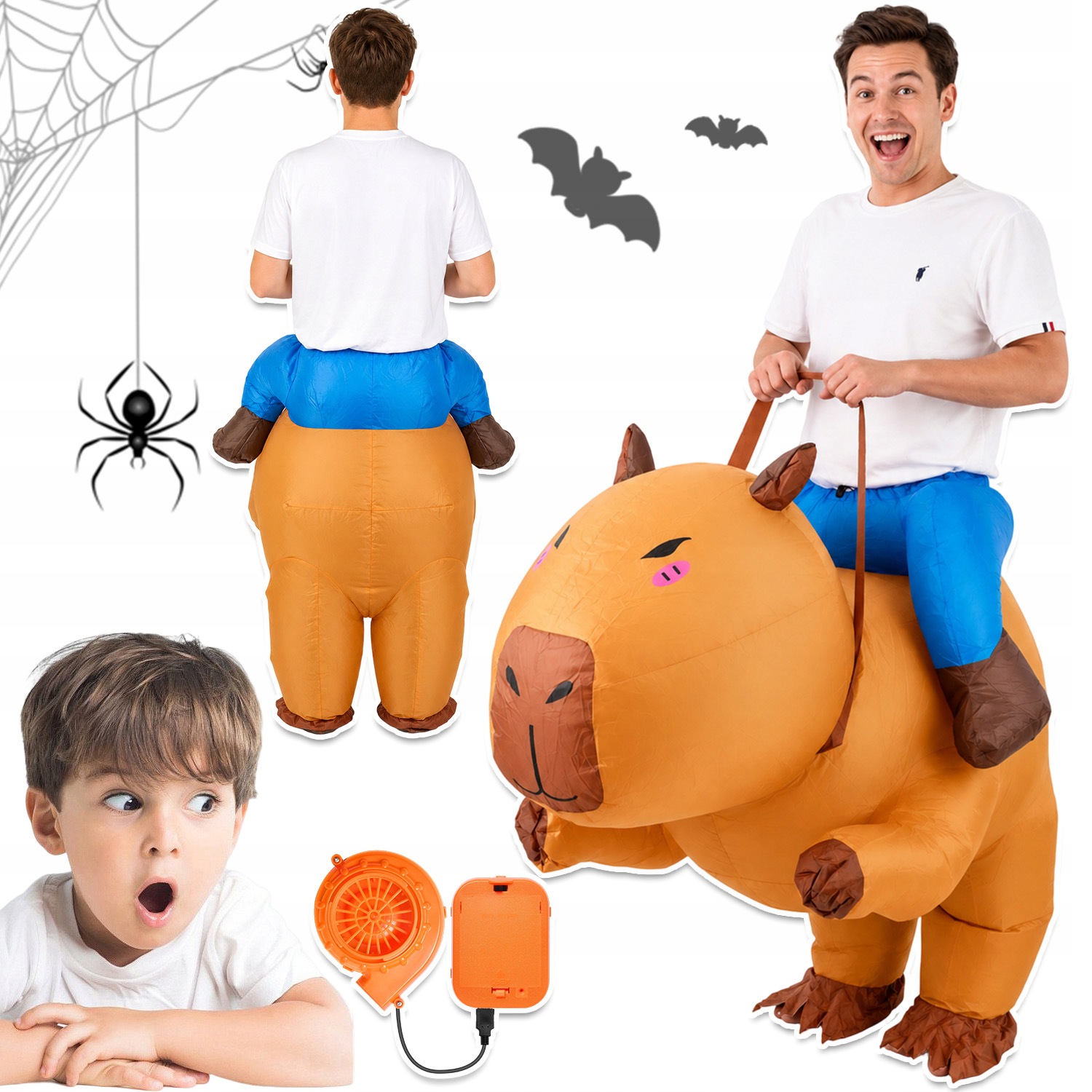 Kostým Nafukovací Kalhoty Nafukovací Kapybara Jezdec Unisex 160-190 CM