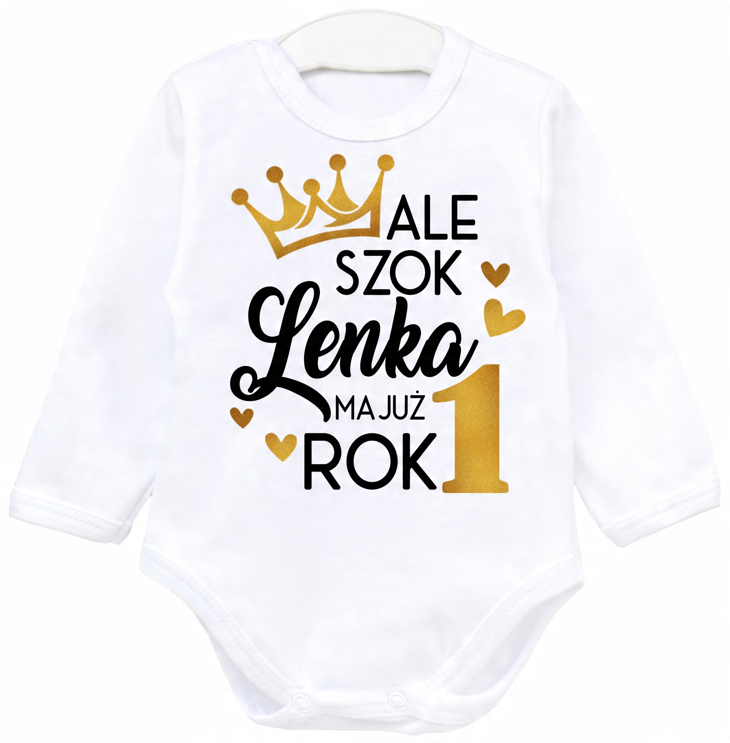 

Body dł rękaw Ale szok mam już rok Imię Brokat 86