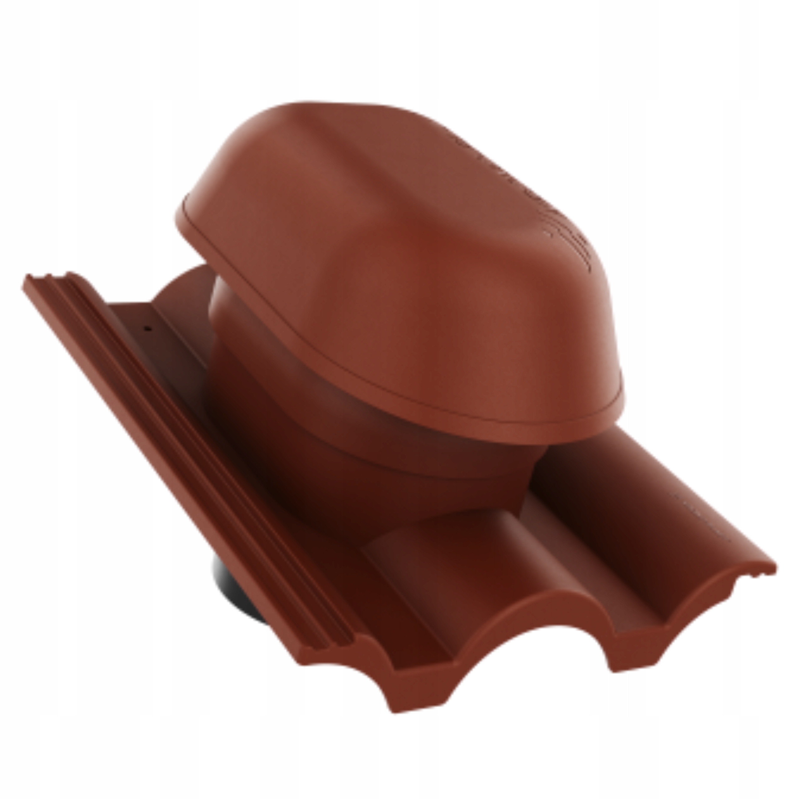 Sanitární krbový ventilátor fi125 Braas Grecka Kasztan