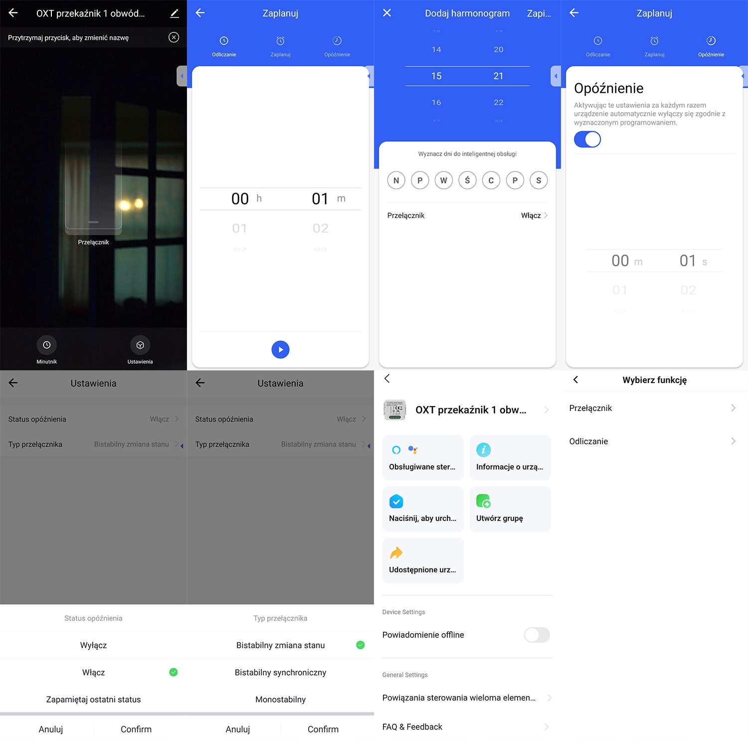 Moduł OXT mini przekaźnik 1 obw. bez N ZigBee TUYA Waga produktu z opakowaniem jednostkowym 0.043 kg
