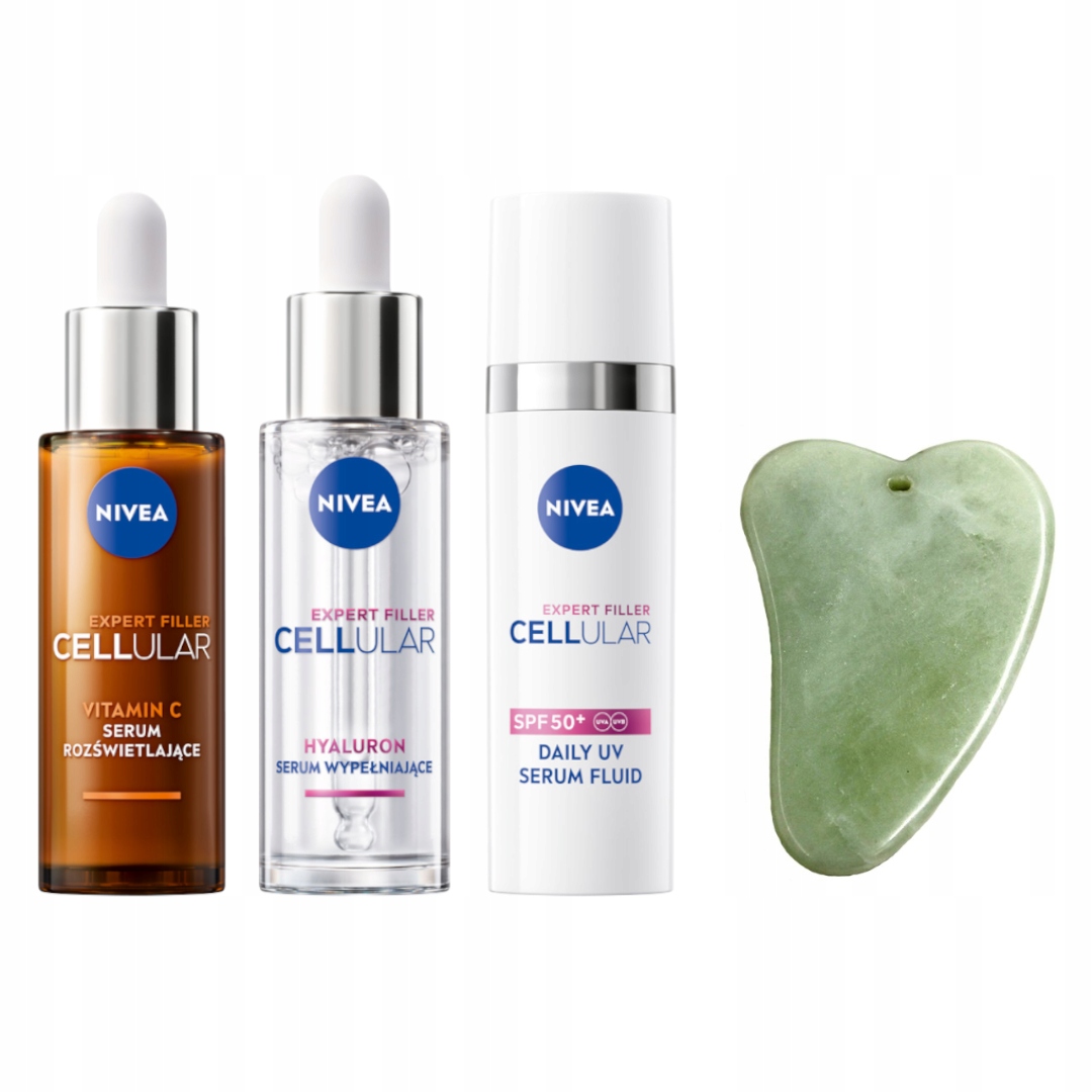 Nivea Cellular ochranné vyplňující rozjasňující sérum kámen Gua Sha