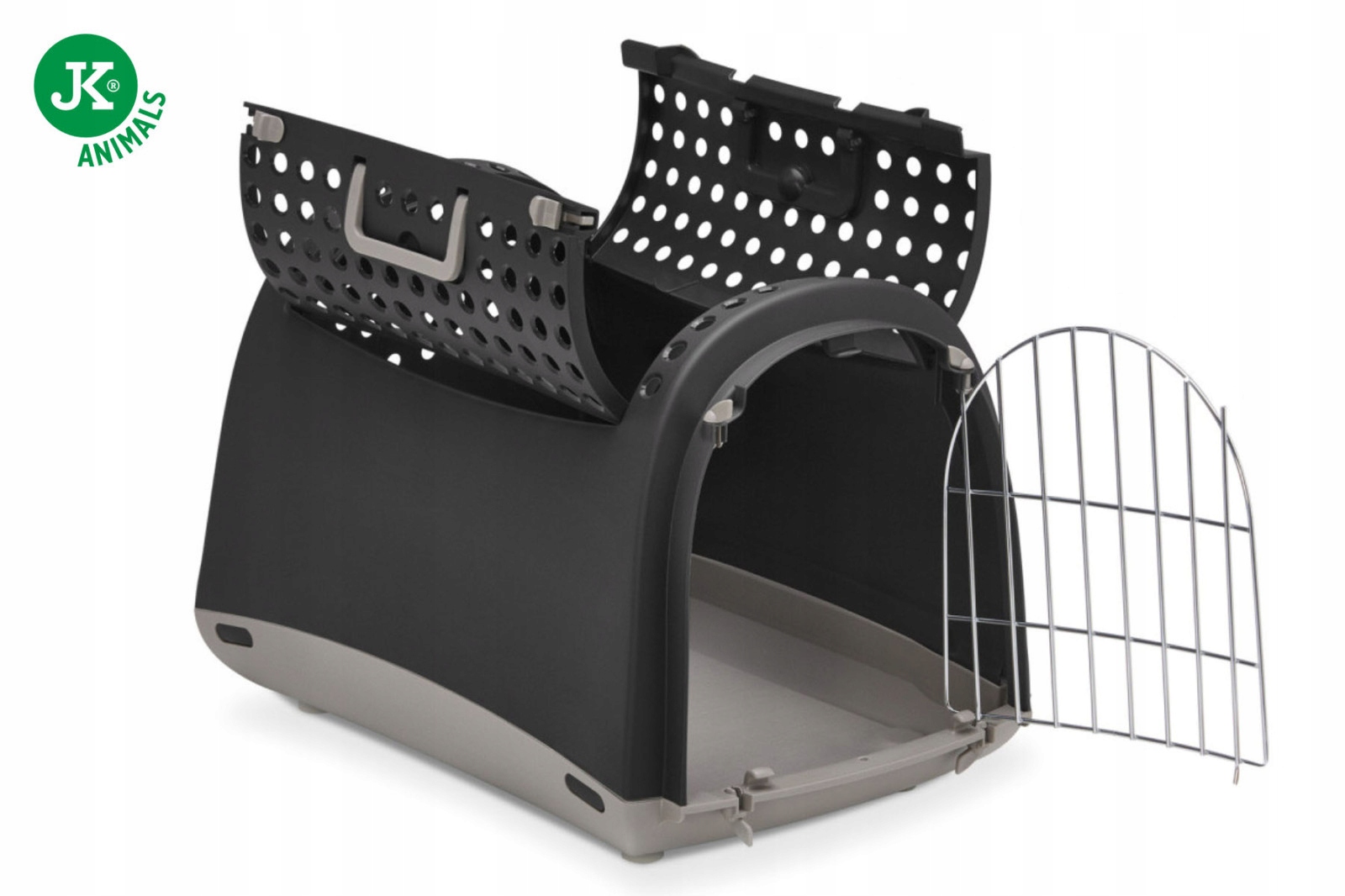 Přepravka Linus Cabrio pro psa kočku otevíratelná shora 52,5x32x34,5 černá