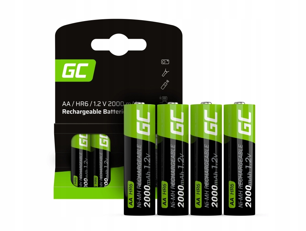 

4x Akumulatorki Aa R6 Green Cell 2000mAh Baterie