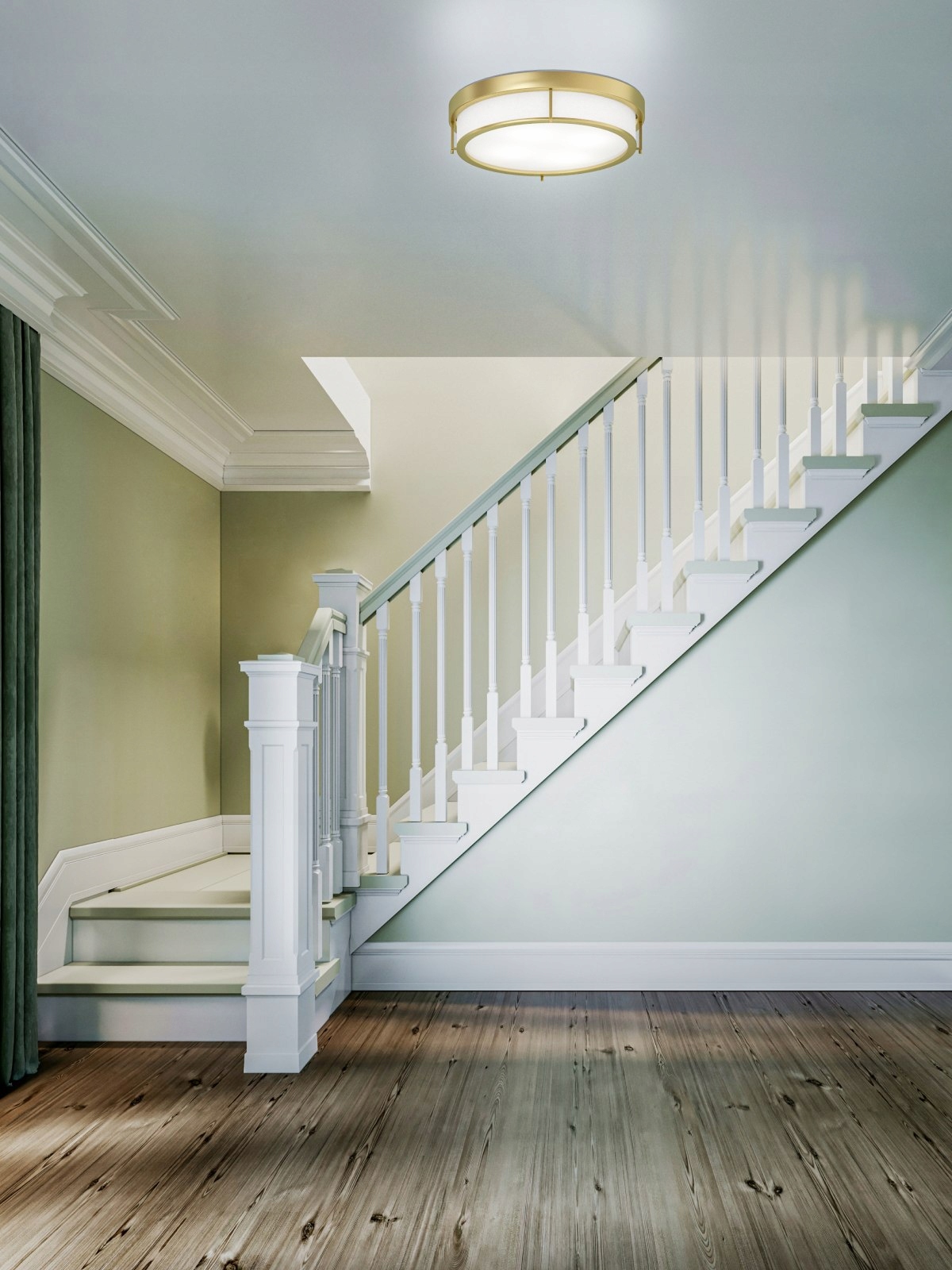 Exkluzívna lampa Romi Pl Old Gold 40 s textilným diskom v zlatých kovaniach