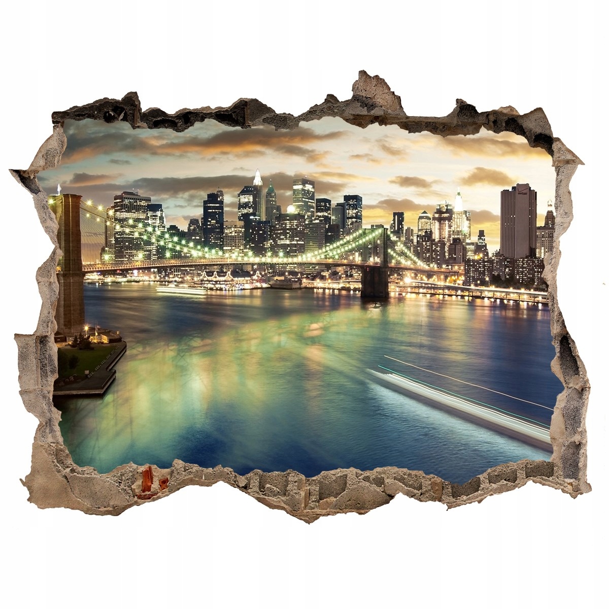 

Fototapeta dziura na ścianę 3d Manhattan Nowy Jork