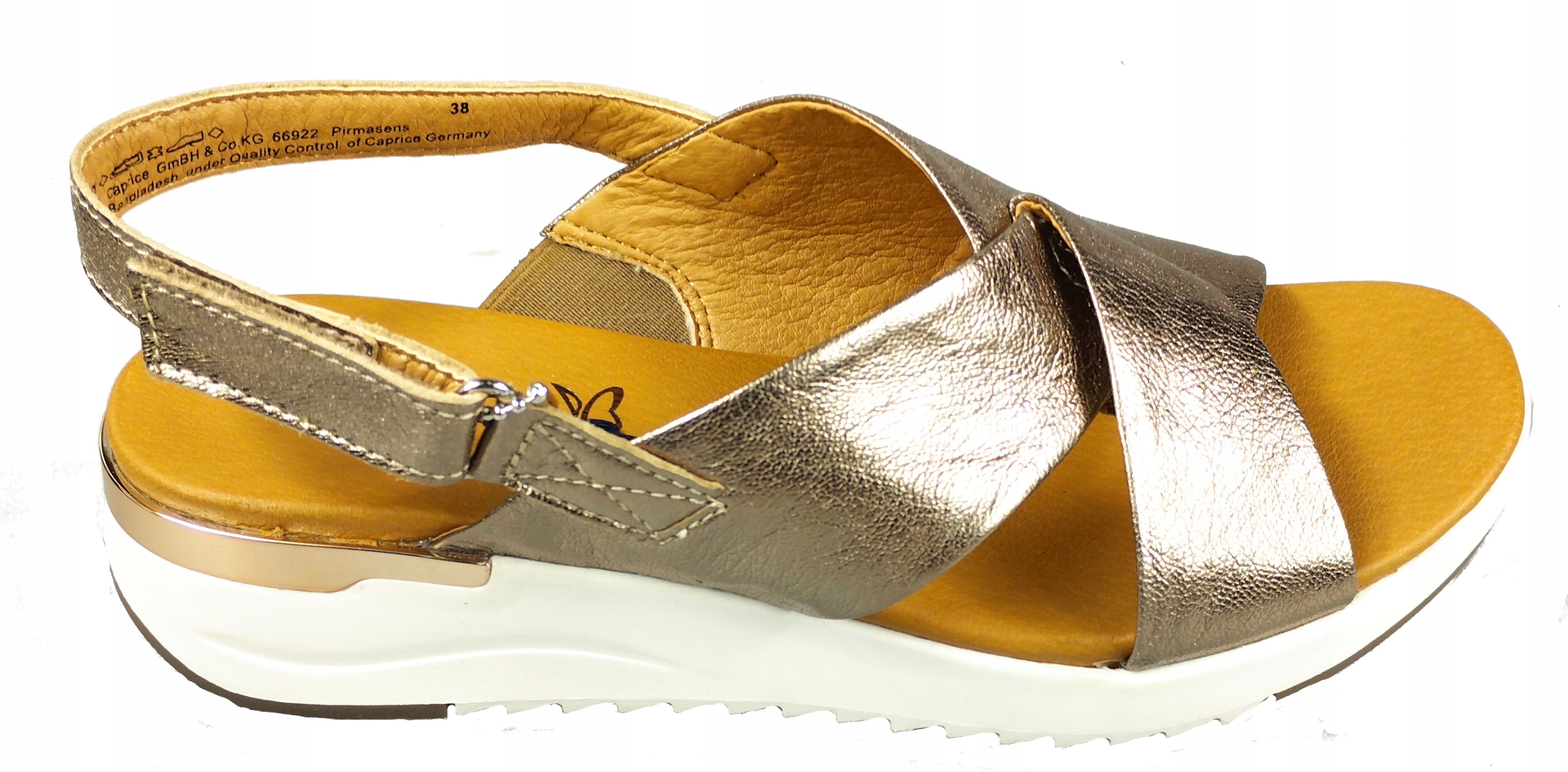 Caprice Sandály 9-28702-20 Mettalic Béžová r36