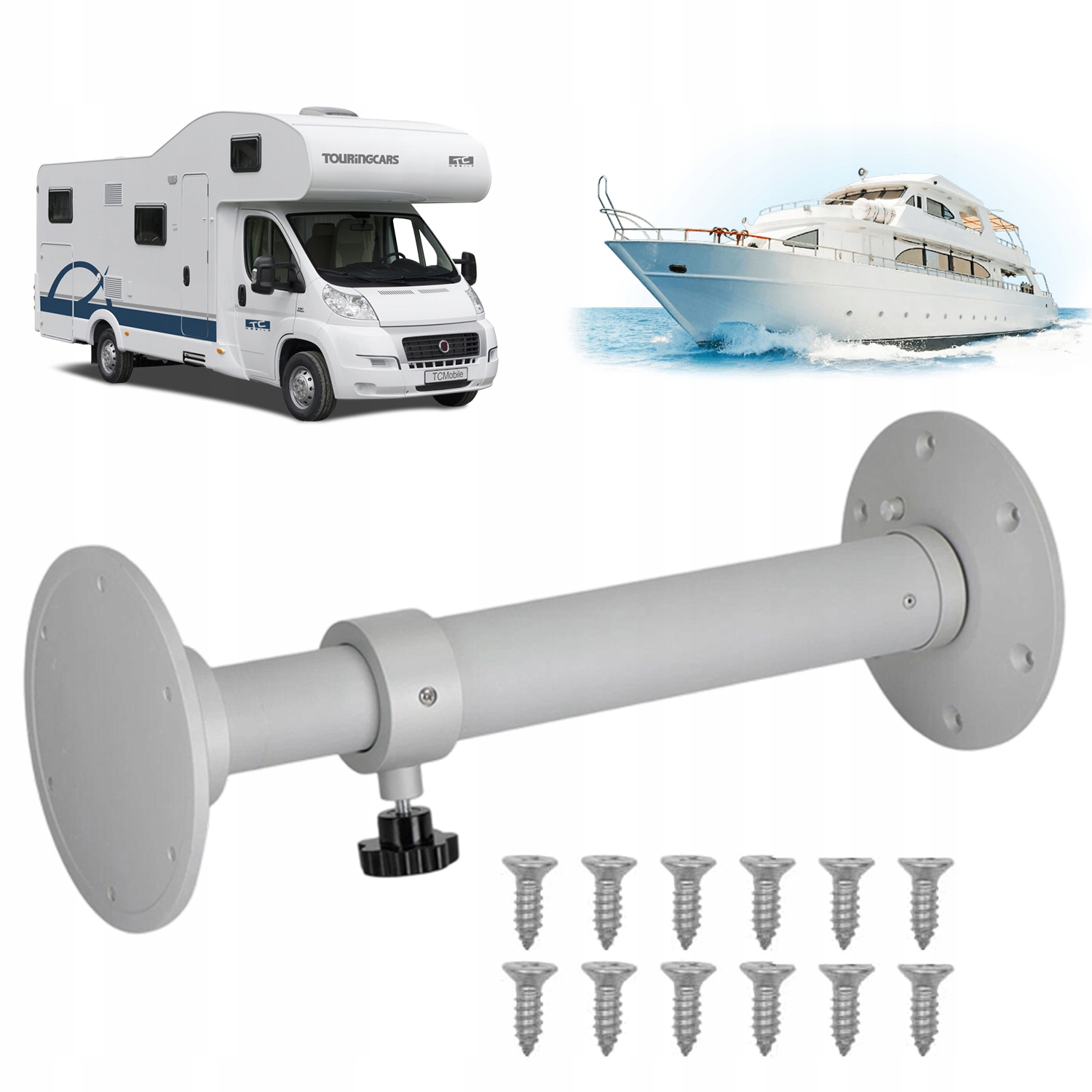 Hliníkový držák stolu pro karavan, skládací, nastavitelný, hliníková délka