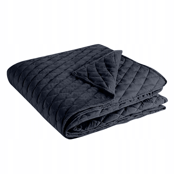 DWUSTRONNA NARZUTA NA ŁÓŻKO 200x220 200/220 GRAFITOWA