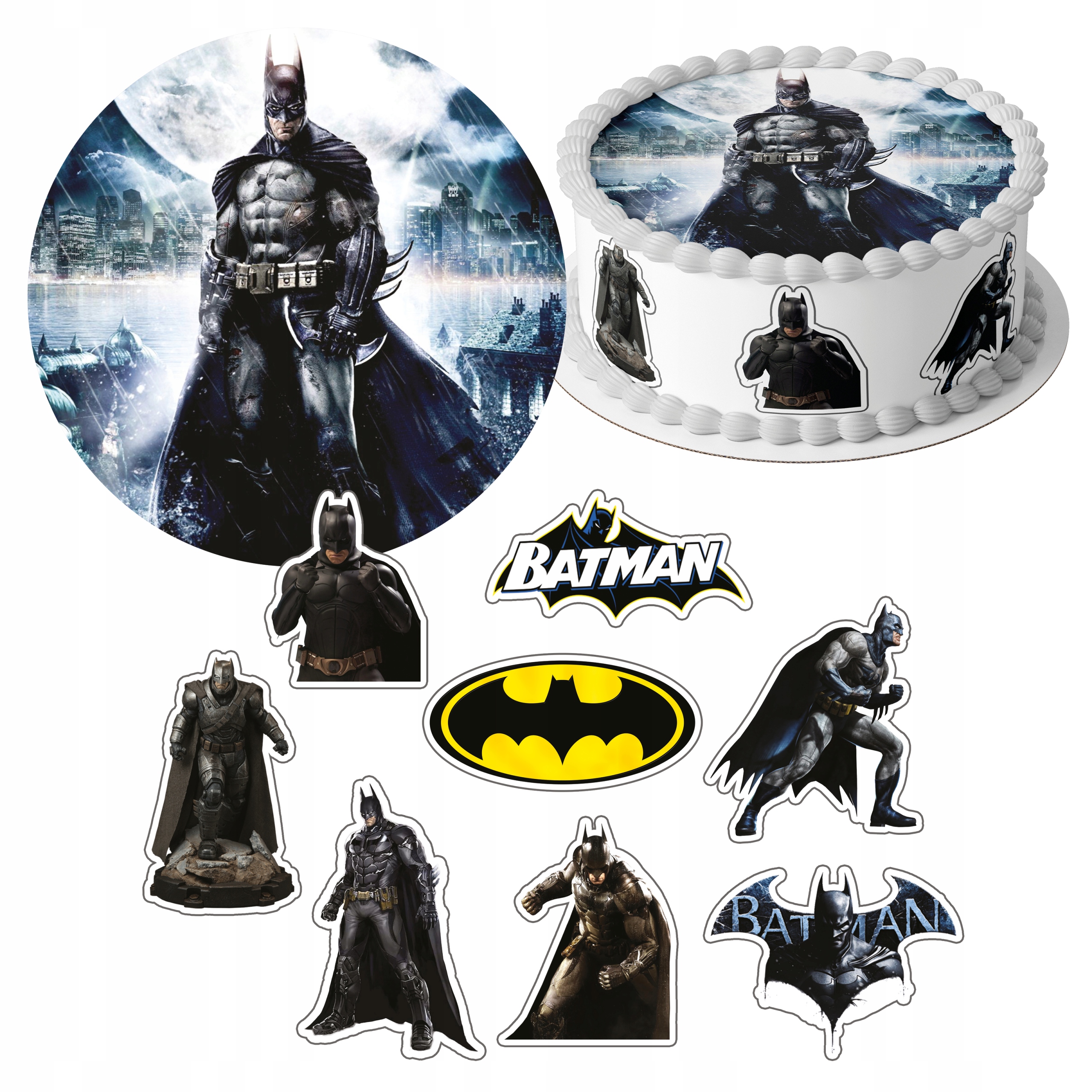 ZESTAW OPŁATEK 20CM BATMAN + POSTACIE + GRATIS 12664192161 