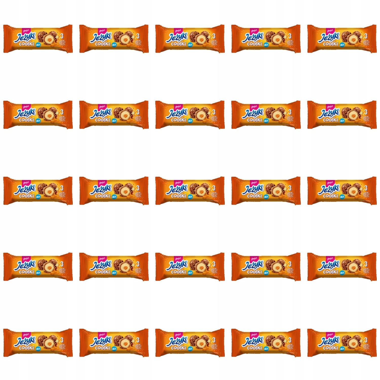 Levně 25x 35g Goplana Jeżyki coolki milk tyčinka Karton