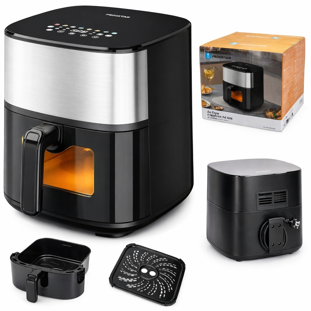 Frytkownica beztłuszczowa 2000W Air Fryer 8L czarna