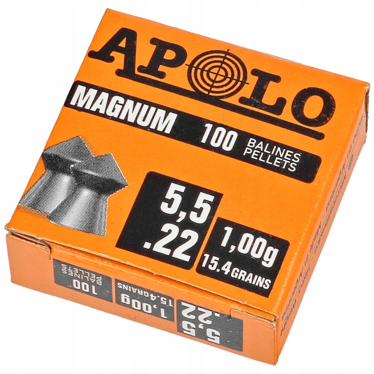 Śrut ostry Apolo Magnum 5.5 mm, 100 szt. 1.00g/15.4gr