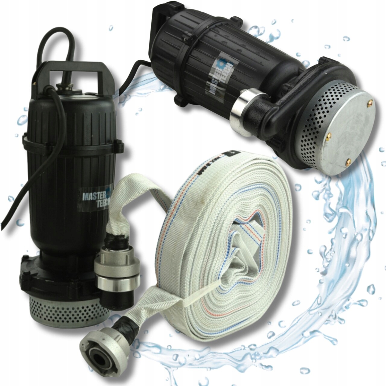 Pompa Zanurzeniowa Glebinowa Do Wody Czystej Brudnej Szamba Wąż Strażacki