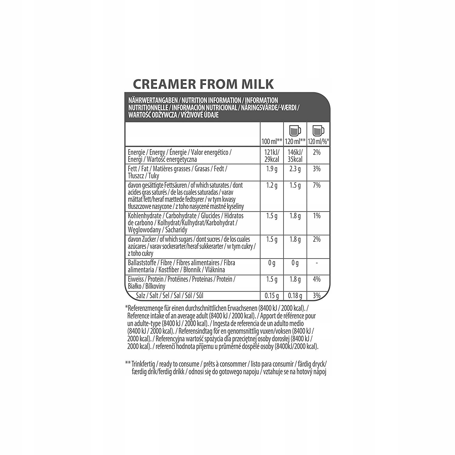 Kapsułki TASSIMO MLEKO 16 kapsułek Liczba sztuk w opakowaniu 16 szt.