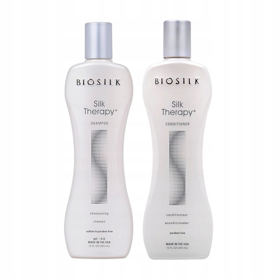 Sada Biosilk Silk Therapy Šampon a kondicionér s hedvábnými proteiny 2x355 ml