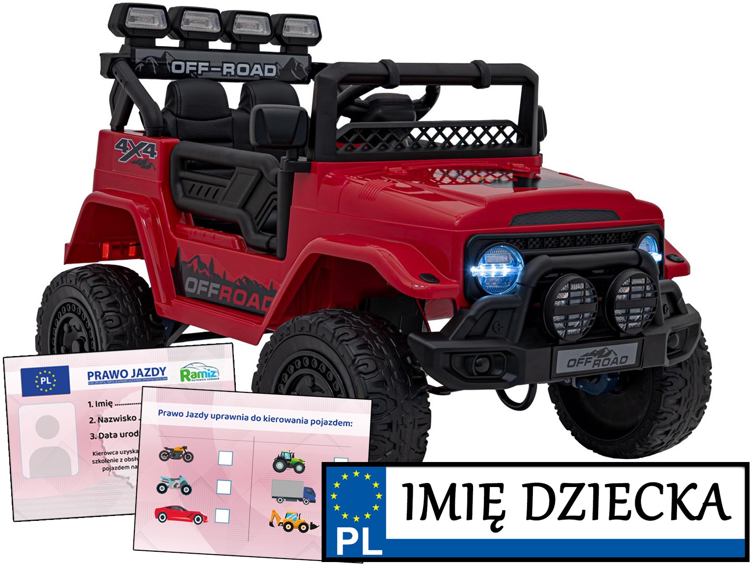 Auto samochód na akumulator Off Road Climber Jeep terenówka