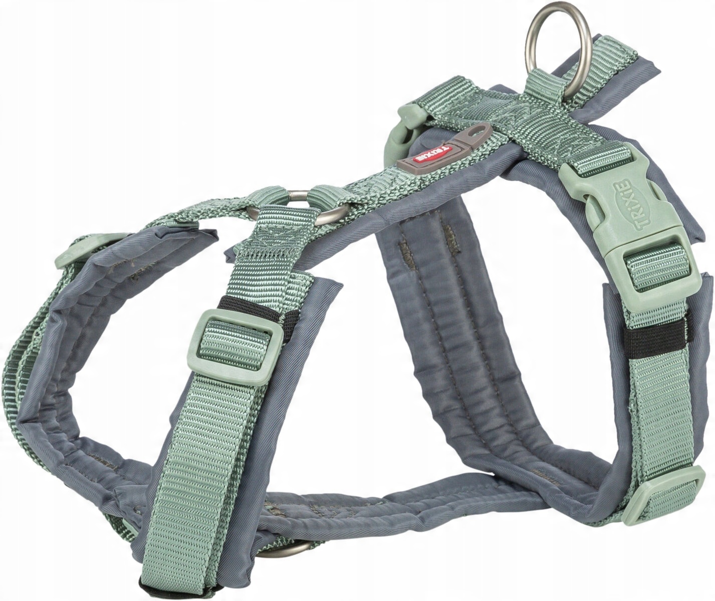 Levně Prémiový trekking, postroj, pro psa, šalvějový/grafit, M–L: 62–74 cm/25 mm