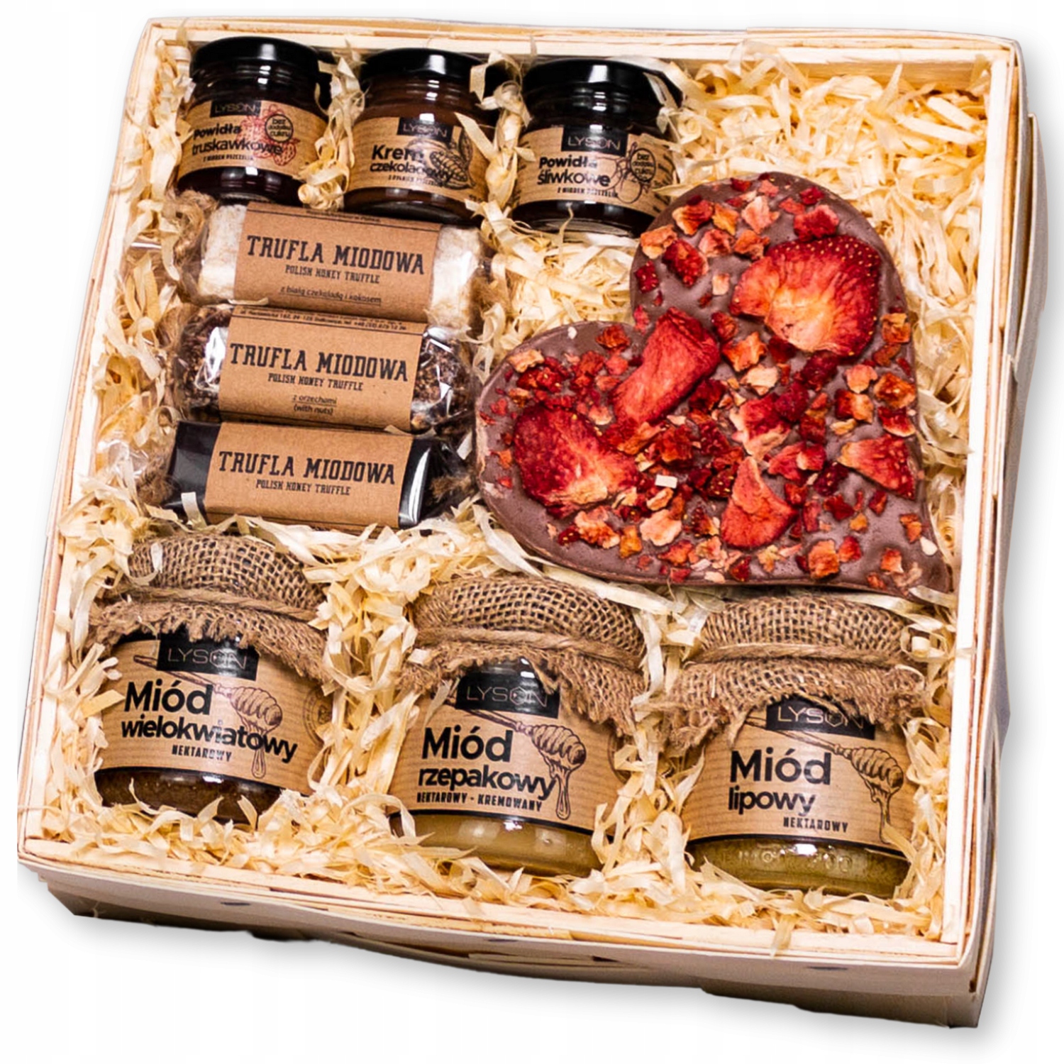Levně Dárkový Koš Na Valentýna Hotový Dárek pro ni – medové zavařeniny