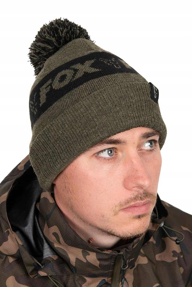 Fox Collection Bobbles Green & Black - czapka wędkarska