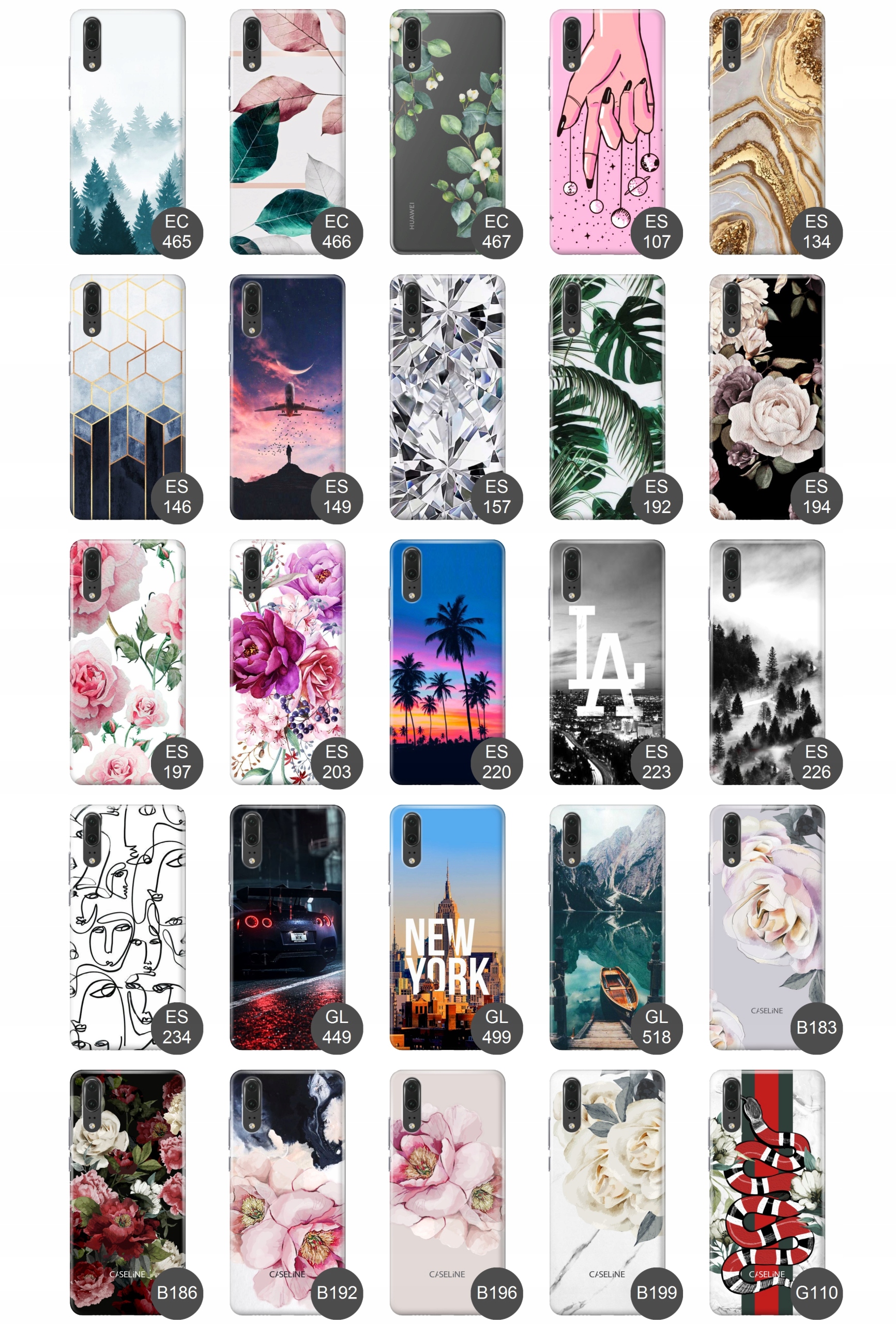 Etui do HUAWEI P20 etui case guma wzory