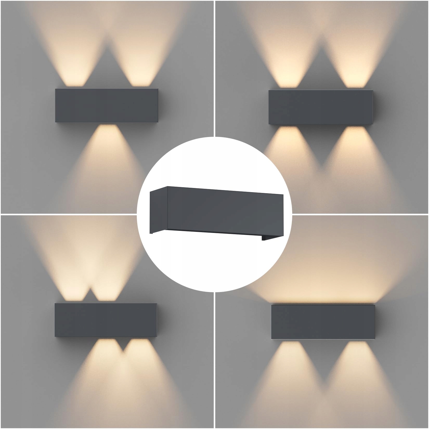 COINMIT 30W LED Lampa Ścienna Zewnętrzna 3000K IP65 Regulowany Strumień — miniatura 3