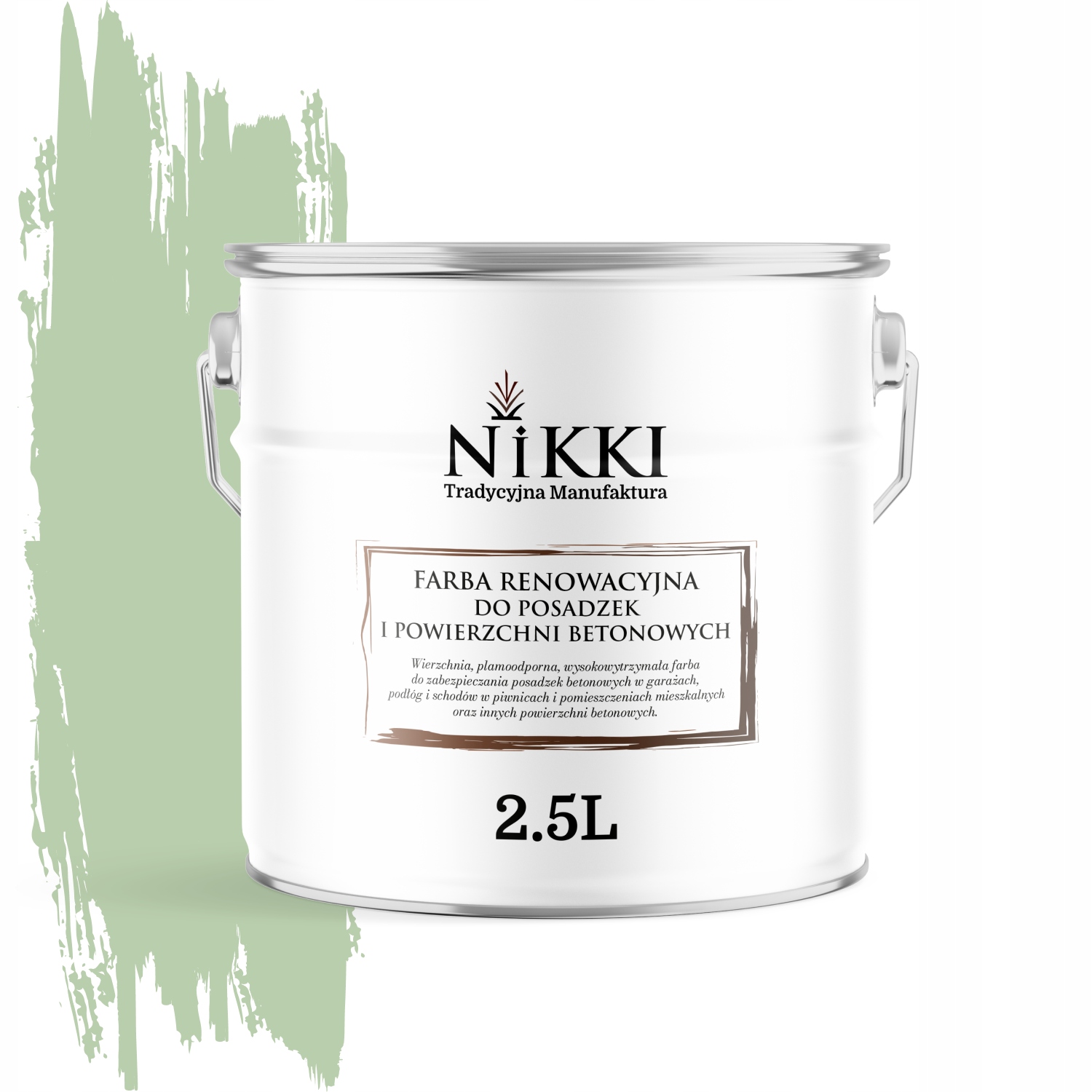 Farba Na Renováciu Betónových Podláh 2,5 L Zelená Pastelová RAL6019 Polomatná